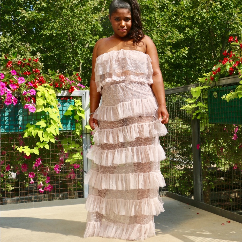 Laced in Lilac with Ruffles 2pc Skirt Set